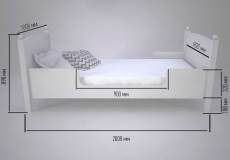 Ліжко IndigoWood Dream white